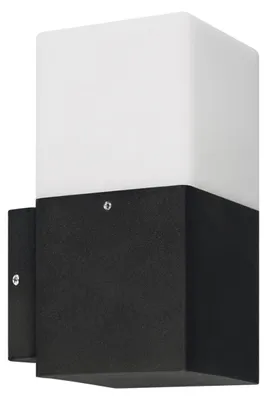 Zdjęcie produktu dla Kinkiet zewnętrzny GRYF czarno-biały 1xE27x15W aluminium wym:16,5x8,3x11,4cm IP44 Struhm