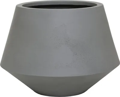 Immagine prodotto di Vaso da fiori BERBELIT in fibra di vetro, grigio cemento, 42x30 cm