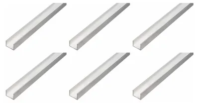 Immagine prodotto di Alberts, profilo a U, alluminio, naturale, dimensioni 8 x 10 x 8 x 1 mm, lunghezza 1 metro