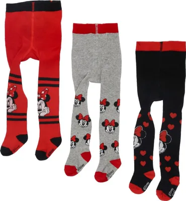 Produktbild von Minnie Mouse Strumpfhosen für Baby 3er-Pack Atmungsaktiv und Niedlich 62/68