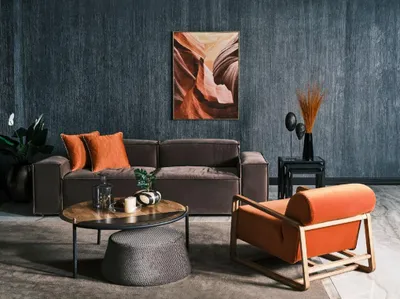 Obrázek produktu pro Sofagarnitur Stoffsofa Dreisitzer Sessel Grau Couch Set Couchgarnitur