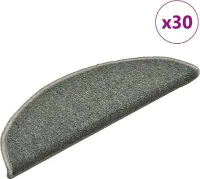 Zdjęcie produktu dla Maty na schody 30 szt. 56x17x3 cm Ciemnozielone półokrągłe