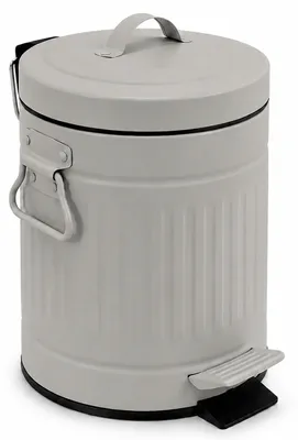 Productafbeelding van Relaxdays cosmetische prullenbak, 3 liter, met automatische dekselverlaging, uitneembaar binnenbak, metaal, afvalbak voor de badkamer met deksel, grijs, AI-gegenereerde afbeelding