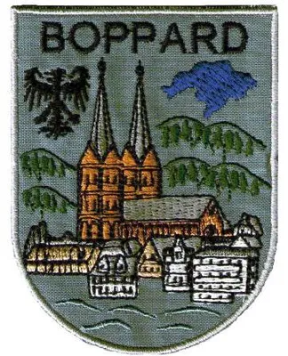 Produktbild von AUFNÄHER - Wappen - BOPPARD - 02912 - Gr. ca. 9,5 x 7,5 cm - Patches Stick Applikation