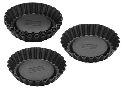 Produktbild von Torteletts Black Metallic, Ø 10,5x2 cm
