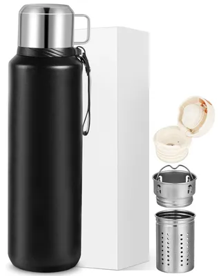 Imagen del producto de Botella de agua de acero inoxidable, aislada, de 1,5 litros, ideal para deportes y actividades al aire libre