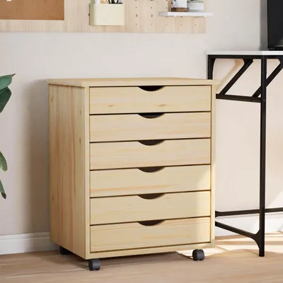 Produktbild von Möbel Rollcontainer - elegante Design - Stahlschrank/Aktenschrank - mit Schubladen MOSS Klarlack 53x39x65,5cm - Kommoden Germany7141631