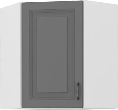 Image de Armoire d’angle supérieure SOPHIA – 60x60 cm, gris / blanc