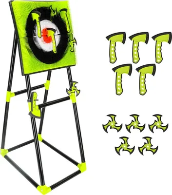 Obrázek produktu pro KIK KX3820 Silikonový terč + házecí sekery a hvězdice, stojan, sada XXL