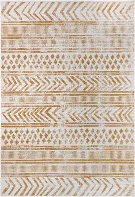 Zdjęcie produktu dla Dywan na taras 160x230cm, kremowo żółty dwustronny płaskotkany sznurkowy