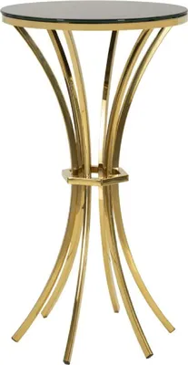 Image de Mauro Ferretti Table d'appoint Shanty haute Ø 50x92 cm doré noir