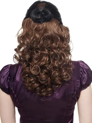 Produktbild von WIG ME UP Haarteil Clips Halbperücke Braun Locken H9312-10
