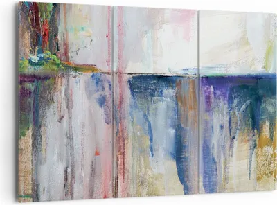 Produktbild von Bild auf Leinwand - Leinwandbild - 3 Teile - Abstraktion Farben Öl - 165x110cm - Wand Bild - Wanddeko - Wandbilder - Leinwanddruck - Bilder - Wanddekoration - Leinwand bilder - CE165x110-4751