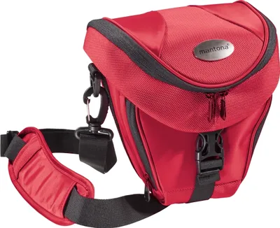 Produktbild von Mantona Colt Kameratasche für DSLM und DSLR Kameras, Fototasche mit Schnellzugriff, Kamera-Umhängetasche mit gepolstertem Tragegurt, Tragetasche wasser- und schmutzabweisend