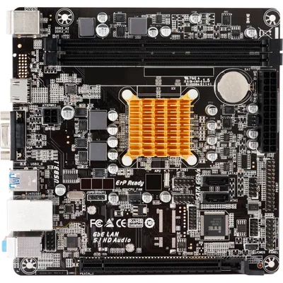 Obrázek produktu pro Biostar A68N-2100K - Základní deska - Mini-ITX - AMD E1 6010 - USB 3.2 Gen 1 - Gigabit LAN - Onboard-Grafik - HD Audio (8kanálové)
