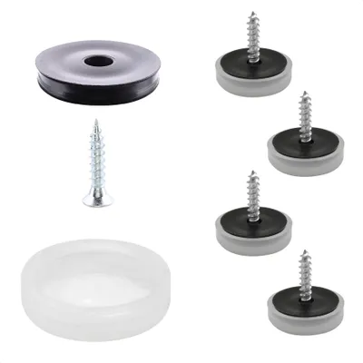 Produktbild von WAGNER QuickClick® Kunststoffgleiter antirutsch STOPP - zum Schrauben, je 4x Basis & Schraube & Einsatz Ø 17 mm, DE-Ware - 15834000