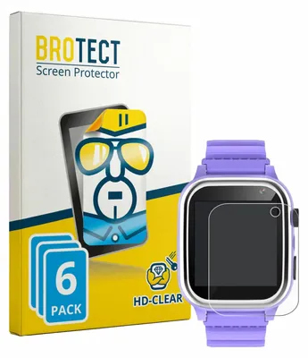 Produktbild von 6x Für kaacly Kids Smartwatch 1.44" Schutzfolie BROTECT Displayschutz Display Schutz Folie Klar Transparent