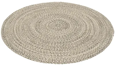 Produktbild von Naturfaser Teppich Handgefertigt Jute Meliert Rund, Größe:120 cm Rund, Farbe:Grau