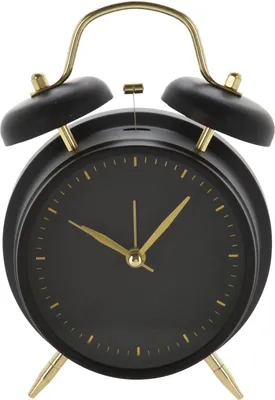 Immagine prodotto di Orologio da tavolo Sveglia con lancette dorate, metallo, Ø 12 cm