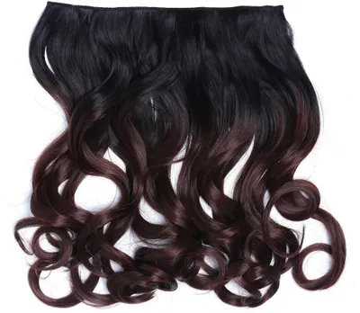 Produktbild von WIG ME UP Clip-in Extension Haarverlängerung Hinterkopf breit lockig Ombre Mahagoni Braun CMT-863-2TT33