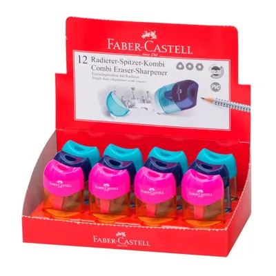 Obrázok produktu pre Faber-Castell 183604, Ručný orezávač ceruzky, Rôzne farby, Škatuľa s otvorom