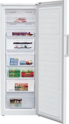 Image de Congélateur Armoire BEKO série b100 RFNE290L41WN, 256 L, 5 Tiroirs, 59,5 x 70 x 171,4 cm, Blanc