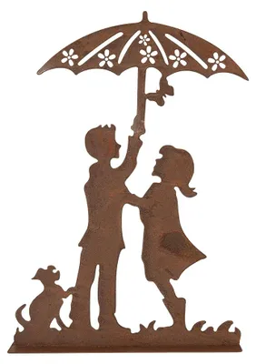 Image de Clayre & Eef Figurine de décoration 21x5x31 cm Marron Métal Enfants
