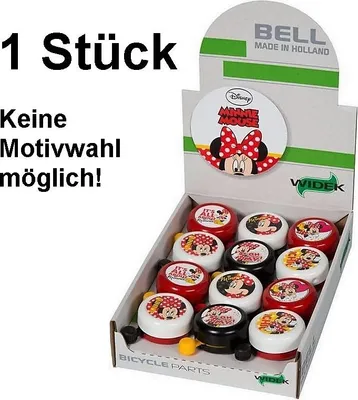Produktbild von Widek Kinderfahrrad Glocke "Minnie Mouse" - 55mm - OEM Werkstattversion 1 Stück lose