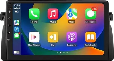 Immagine prodotto di Autoradio con Bluetooth e CarPlay per BMW E46 M3 318/320/325/330/335 – compatibile con Apple e Android – impianto stereo con sistema di navigazione – 2 GB di RAM, 64 GB di memoria