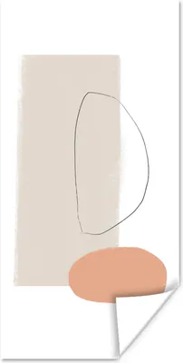 Produktbild von MuchoWow® Poster Minimalismus - Pastell - Abstrakt 60x120 cm - Wandschmuck