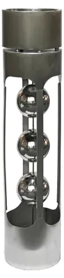 Produktbild von Pflanzsäule BREMEN Silber Edelstahl | Pflanzkübel hoch Blumenkübel Pflanzkasten
