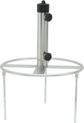 Immagine prodotto di Supporto per ombrellone con punte a terra per Ø38/48 mm in acciaio argentato