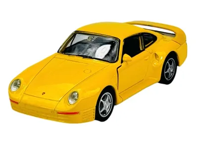 Image de Welly Porsche 959 Jaune 1:34-1:39 Maquette en métal Die Cast, neuve dans sa boîte 43737