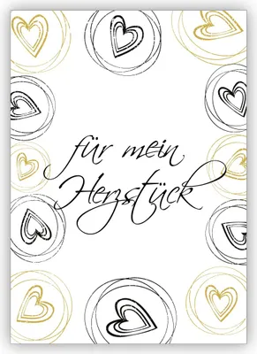 Produktbild von Liebevolle Glückwunschkarte, Geburtstagskarte mit Herzen: Für mein Herzstück