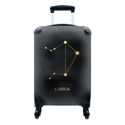 Produktbild von MuchoWow® Koffer Handgepäck Trolley Rollkoffer Kleine Reisekoffer mit 4 Rollen - Tierkreiszeichen - Waage - Astrologie - Cabin Size < 55x40x23 cm & 55x40x20 cm - Fotokoffer - Kabinenkoffer - Boardgepäck - Reise-Box - Reisekoffer - Reisegepäck - Koffer mit Bild - Trolley für Kinder