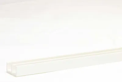 Produktbild von Glasführungsprofil weiß 150 cm unten - für 4 mm Scheiben