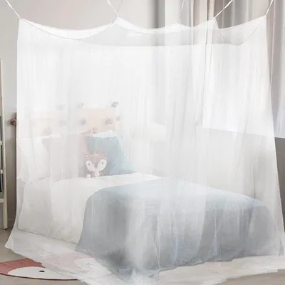Produktbild von Famanu Mückennetz für Bett - Insektenschutz für Doppelbett, 100 x 200 x 200 cm - Weiß