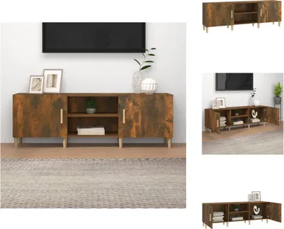 Image de vidaXL Armoire TV chêne fumé 150x30x50 cm Bois composite - Meuble TV