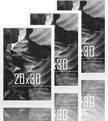Produktbild von Bilderrahmen 20x30cm Weiß Holz Set 3er Wandgalerie Fotorahmen MDF Rahmen