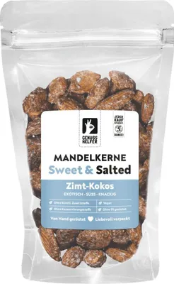Produktbild von Gebrannte Mandeln Zimt-Kokos, leckere Nüsse zum knabbern, 150g