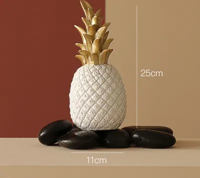 Produktbild von Zimmer Deko, Ananas Ornament für Tisch Restaurant Hochzeit Party(Groß, Weiss)