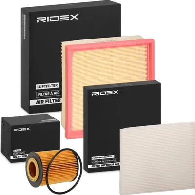 Produktbild von RIDEX Filterset Inspektionspaket Filtersatz für OPEL Corsa D Schrägheck (S07) Corsa D Kastenwagen (S07) für VAUXHALL Corsa Mk III (D) Schrägheck (S07)