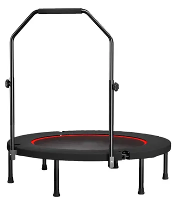 Obrázek produktu pro Fitness trampolína, nastavitelné rukojeti, přenosný design, černá