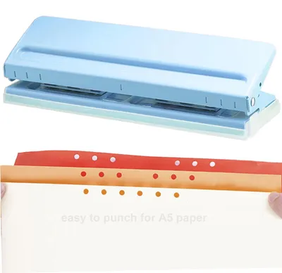 Image de Perforateur 6 trous - Perforateur métallique réglable pour différents formats de papier