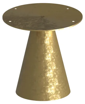 Image de Artù - Base en cône pour table à manger ronde, en métal couleur laiton