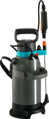 Zdjęcie produktu dla Gardena EasyPump, Opryskiwacz ogrodowy plecakowy, 5 l, Czarny, Niebieski, Pomarańczowy, 3 bar, 1,5 m