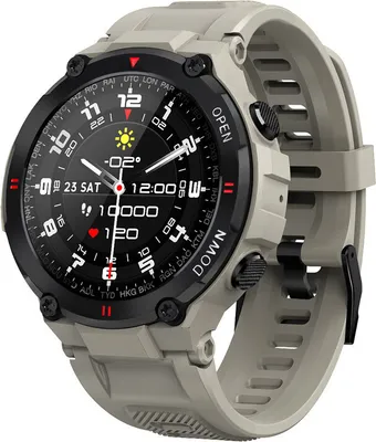 Image de Smart Watch Outdoor Montre de sport étanche 1,28'' Plusieurs modes de sport pour Android iPhones Gris