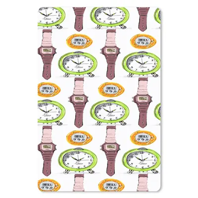 Produktbild von MuchoWow® Mauspad Mousepad Wecker - Uhren - Stoppuhr - Muster 18x27 cm - Mousepads - Maus Mat - Pad - Mausunterlage