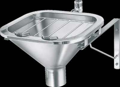 Produktbild von KWC Fäkalausguss, SIRIUS, Edelstahl, 470x360x580 mm, Klapprost