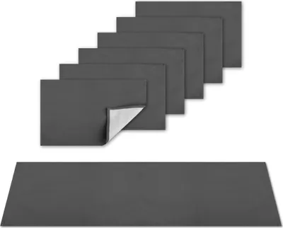 Produktbild von Platzsets Tischläufer Tischmatte Tischdecke, moderne Tischdeko (Anthrazit  / 1x Tischläufer + 6x Platzsets)